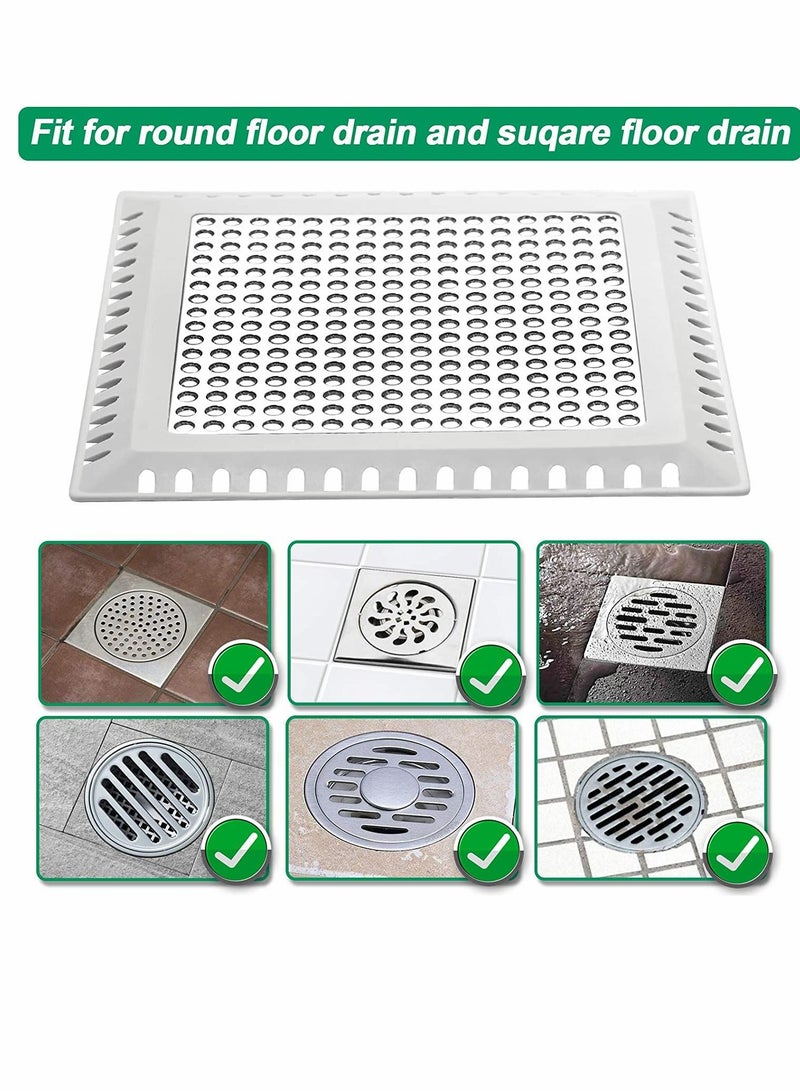Square Drain Cover 4.9 in 125 mm Bathroom floor drain filter Square Shower Drain Hair Catcher Shower Drain Strainer Flat Drain Cover for Bathroom Floor Drain No Rust - Image 4