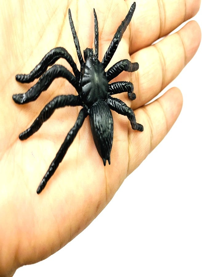 Evisha لعبة إيفيشا المكونة من 12 عنكبوتًا مخيفًا على شكل خفاش، لعبة مقالب للأطفال، زينة لحفلات الهالوين، عناكب معاد تدويرها، عناكب واقعية، عناكب مزيفة معاد تدويرها لمقالب الهالوين - Image 2