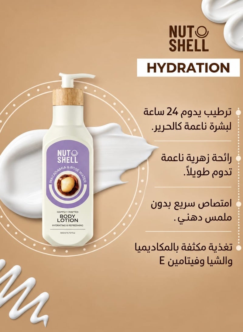 Nut Shell Macadamia & Rose Water Body Lotion - 465 ml - Image 2