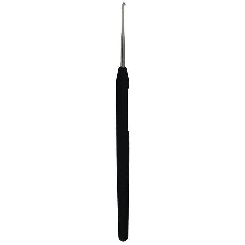 KnitPro Steel SingleEnded Crochet Hook with Black Soft Handle 050 mm