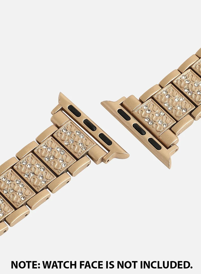 Haute Sauce Embellished Casual Chain Strap Alloy Apple Watch Strap For Women | 42mm/44mm/45mm
