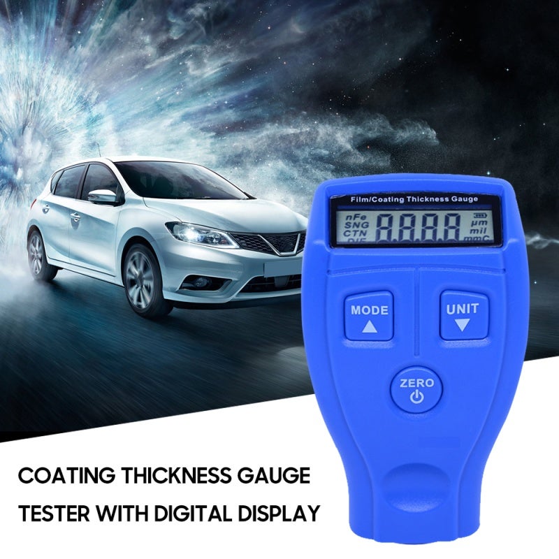 Coating Thickness Gauge: Blue ABS Material, High Precision Probe, LCD Backlight Display - Quick Accurate Measurement, 3 Test Modes, Auto Shutoff Portable Gauge for Metal Surface, Auto Testing, Manufac - Image 5