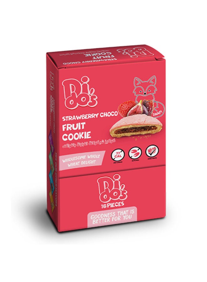 Stawberries Choco Fruit Cookie With Figs And Strawberry - 16 Pcs
