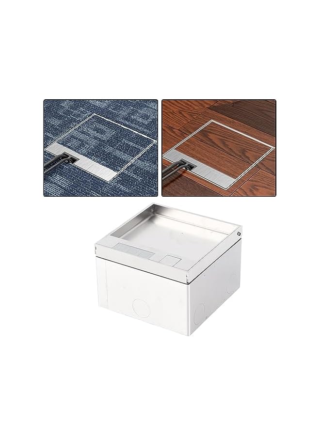 PROMASS promass 2Pcs Universal Recessed Flat Socket Outlet 3 Hole, 16A Flip Top Embedded Power Outlet with Stainless Steel Box 45 AC 250V 4000W  - Image 5
