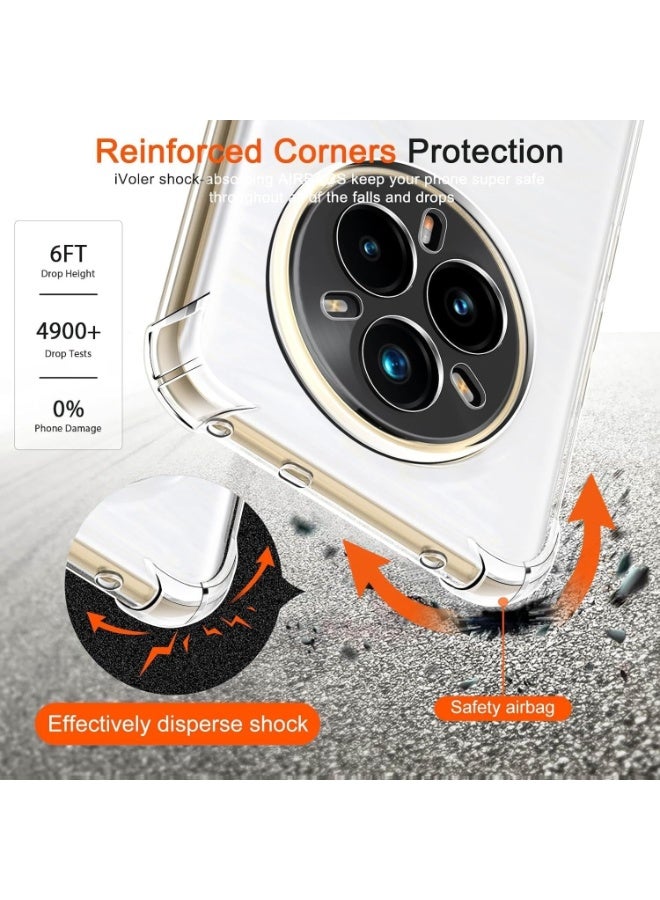 Case Compatible with Realme 14 PRO Plus 5G, Cover Silicone Transparent TPU Gorilla Anti-shock Protector Camera Shockproof Corners - Clear - Image 2