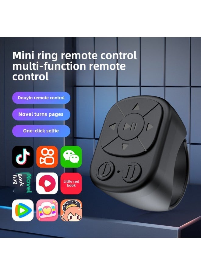 Lazy Brush Video Artifact Mobile Phone Bluetooth Remote Controller Remote Photograph Novel Page Flipper Multifunctional Ring Remote Control-Color:White - Image 3