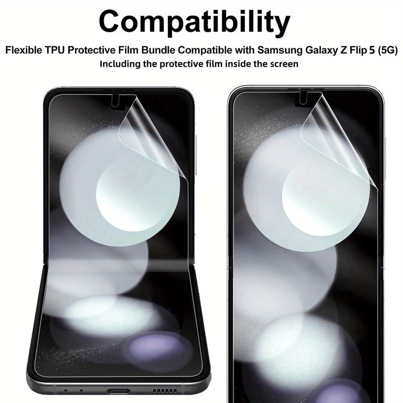 Screen Protector For Samsung Galaxy Z Flip 6 HD Clear Soft TPU Film Anti Scratch - Image 4