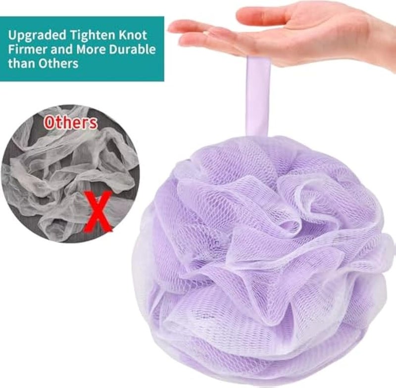 Bath Loofah Sponge Soft Mesh Shower Puff for Body Wash Bath Sponge Body Scrubber for Women & Men Body Exfoliator-Bathing Accessories (1 pc -multicolor) - Image 4