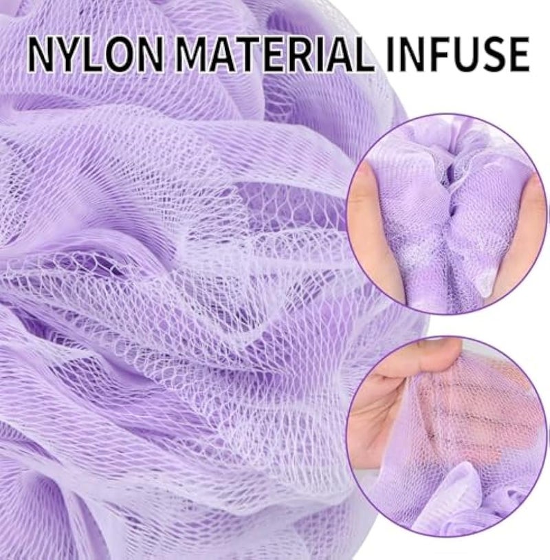 Bath Loofah Sponge Soft Mesh Shower Puff for Body Wash Bath Sponge Body Scrubber for Women & Men Body Exfoliator-Bathing Accessories (1 pc -multicolor) - Image 3