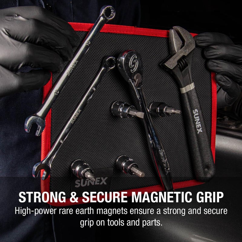 Sunex Tools Sunex SXMAGMAT Flexible Magnetic Mat/Organizer, 8"x10", 40LB Rated Capacity - Image 2