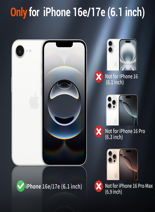 SUPFINE iPhone 16e 2025 Magnetic Case (MagSafe Compatible) (Military Grade Drop Protection) Slim Translucent Matte Shockproof Anti-fingerprint Case for iPhone 16e 2025 Black - Image 2