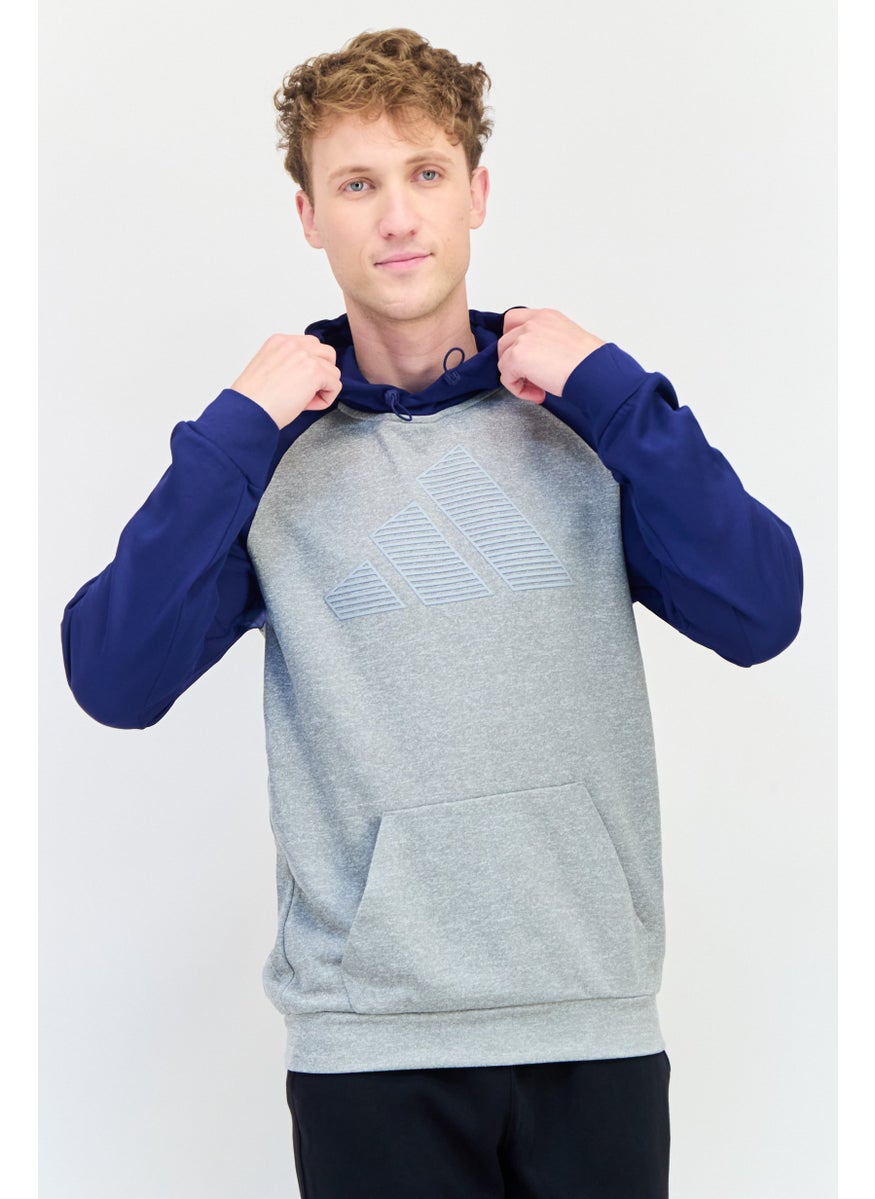 Adidas Men Sportswear Fit Long Sleeve Outdoor Hoodie, Multicolor  - Image 1
