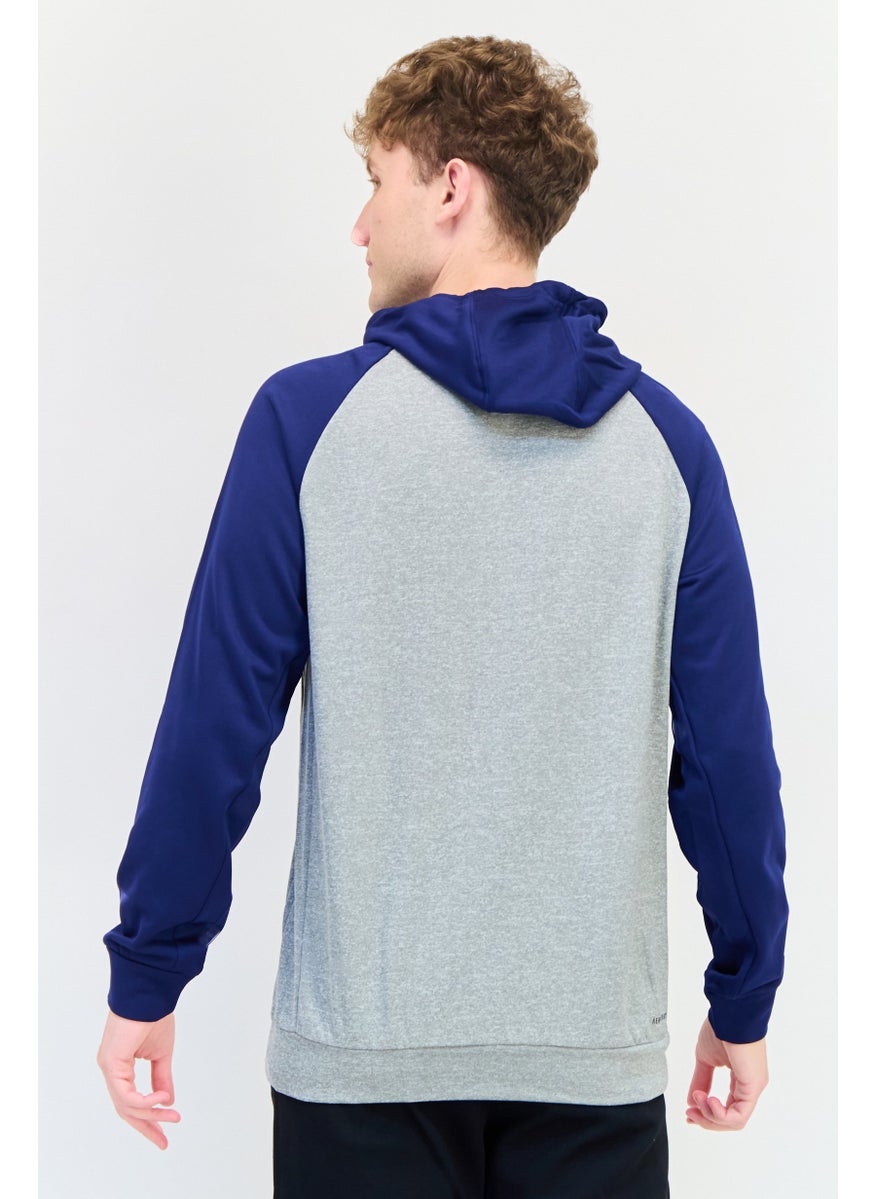 Adidas Men Sportswear Fit Long Sleeve Outdoor Hoodie, Multicolor  - Image 3