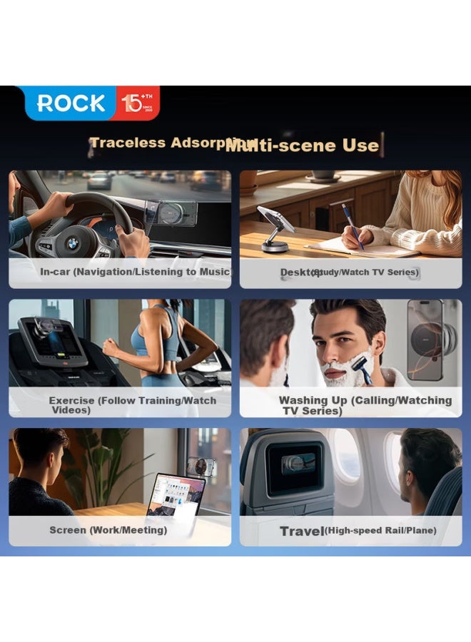 Rock Car Phone Holder, Vacuum Magnetic Suction Cup Car Mount, Doraemon Anime Valentine'S Day Gift - Image 4