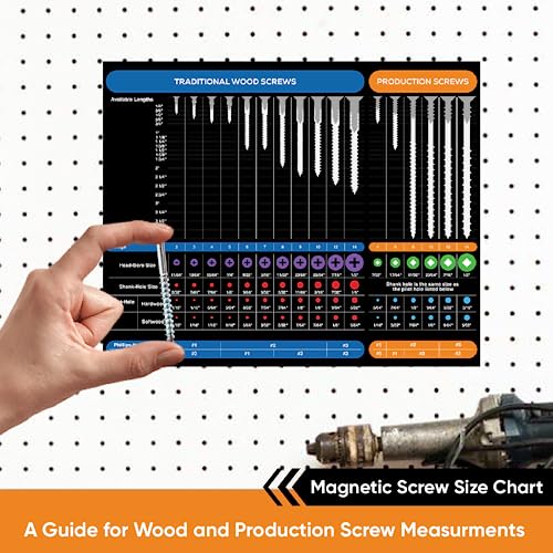 Sunsella Magnetic Screw Size Chart | Comprehensive Guide for Wood and Commercial Screws | 8.5" x 10.5" | USA Made - Image 5