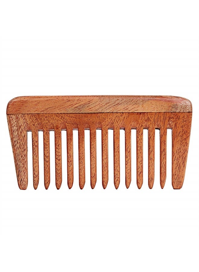 SVATV Handcrafted wood Comb for Detangling Hair Comb For Thick, Curly And Wavy Hair, Non-Static and Eco-friendly Made in India N-1 - Image 2