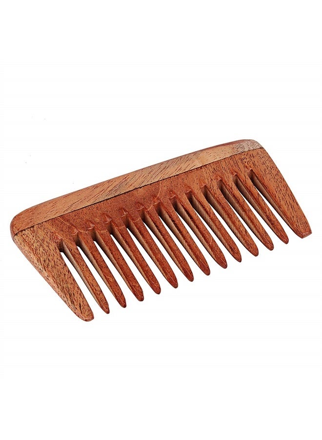 SVATV Handcrafted wood Comb for Detangling Hair Comb For Thick, Curly And Wavy Hair, Non-Static and Eco-friendly Made in India N-1 - Image 1