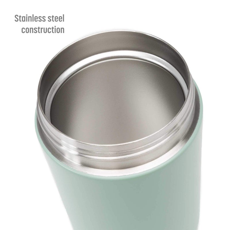 Goodful Stainless Steel Food Jar, Double Wall Vacuum Sealed Insulated Food Storage Container with Carry Handle Lid, 16-Ounce, Sage - Image 3