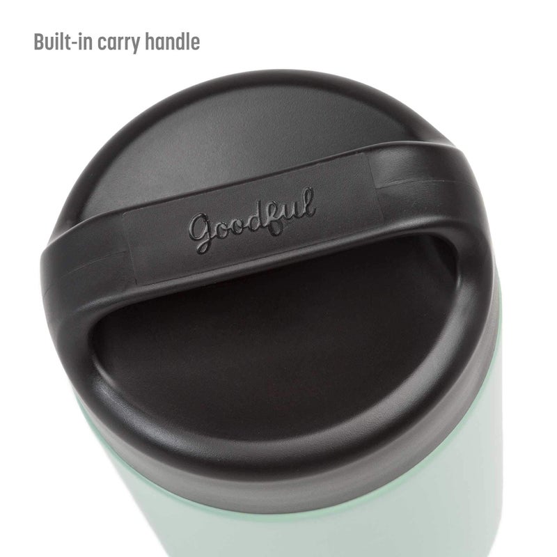 Goodful Stainless Steel Food Jar, Double Wall Vacuum Sealed Insulated Food Storage Container with Carry Handle Lid, 16-Ounce, Sage - Image 5