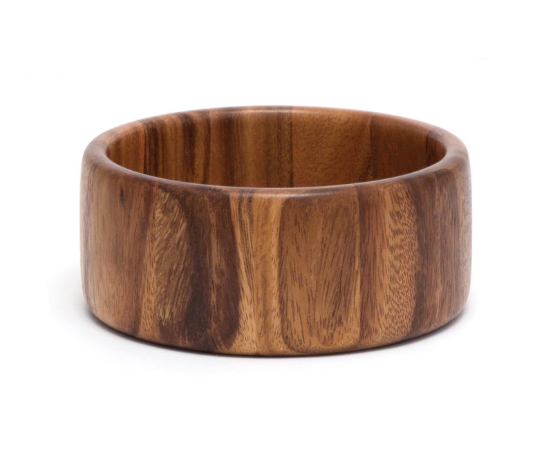 Lipper International Acacia Straight-Side Serving Bowl for Fruits or Salads, Small, 6" Diameter x 2.5" Height, Single Bowl, 29.59 fluid ounces - Image 1