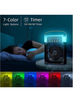 Zoom Plus Zoom Plus Portable Air Conditioner Fan,USB Personal Evaporative Air Cooler,Mini Humidifier Misting Fan with LED Light,3 Wind Speeds and 5 Spray Modes For Home Appliances  - Image 2