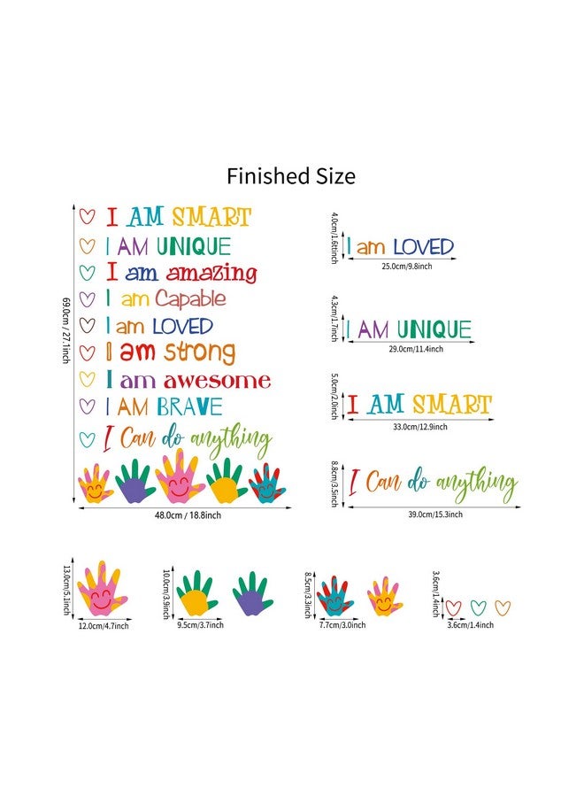 ADECNS Inspirational Wall Decals Positive Saying I am Smart Unique Amazing Sticker Motivational Wall Decor Art for Kids Bedroom Playroom Bathroom Decorations(PHT4026) - Image 4