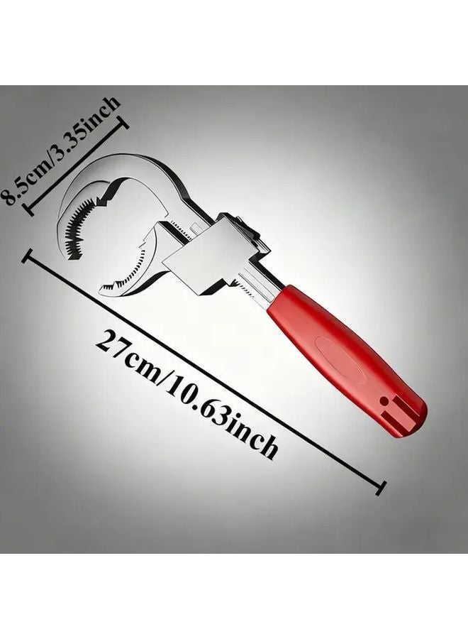 4 قطع مفتاح حمام معدني متعدد الوظائف باللون الأحمر مع مفتاح قابل للتعديل - Image 4