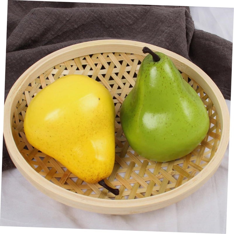 Unomor 8 Pieces Decorative Realistic Pear Artificial Fruit for Home Table Centerpiece Photo Prop Faux Fruit Educational Use - Image 5