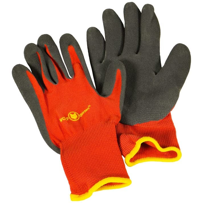 WOLF Garten Polyester Blend Soil Care Garden Gloves (Small Size, Red And Black, Pair of 2) - Image 1