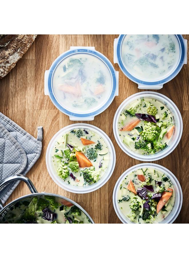 erorex Food container with lid, round/plastic, 750 ml - Image 2