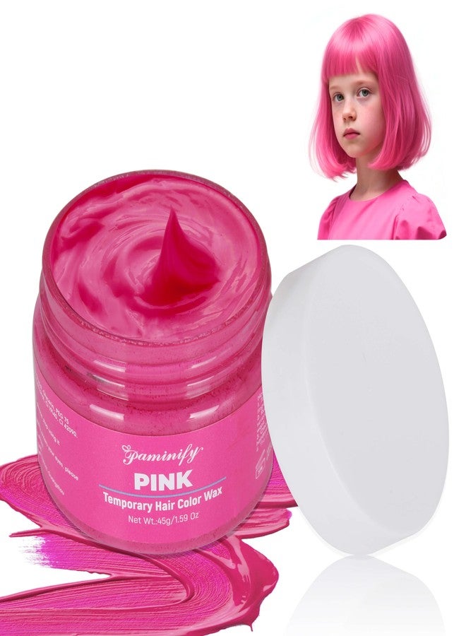 Paminify Pink Temporary Hair Dye,Washable Temporary Hair Color for Halloween,Instant DIY Hair Dye Coloring Gel Cream for Cosplay Carnival Sport Events Birthday Party - Image 1