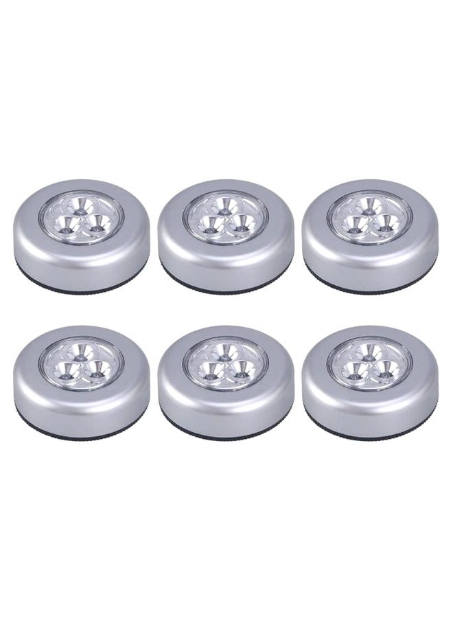 6-Piece LED Battery-Powered Wireless Stick-On Push Light Set Silver - pzsku/Z1CBDD54775FB9C92840AZ/45/_/1730051385/9f0afdbe-e9a5-4789-a6da-0842a291e6ab