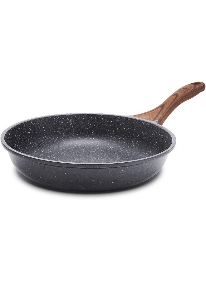 SENSARTE Nonstick Frying Pan Skillet, Swiss Granite Coating Omelette Pan, Healthy Stone Cookware Chef's Pan, PFOA Free (8/9.5/10/11/12.5 Inch) (8 Inch) - Image 1