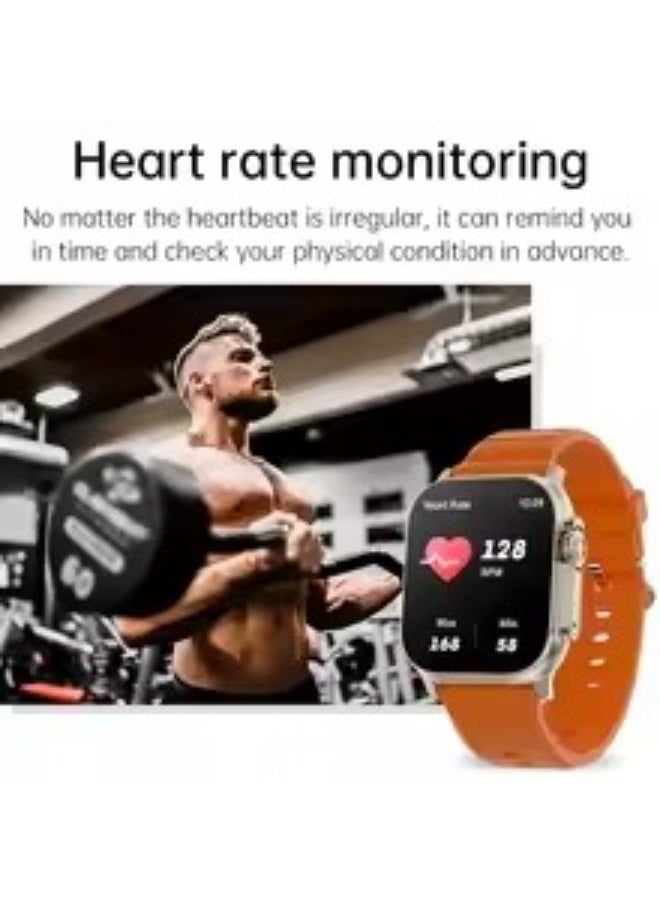 سناجل ساعة ذكية بشاشة 2.09 بوصة عالية الدقة، تدعم المكالمات عبر البلوتوث، مراقبة نبضات القلب، تتبع اللياقة، وتصميم مقاوم للماء IP67 - Image 3