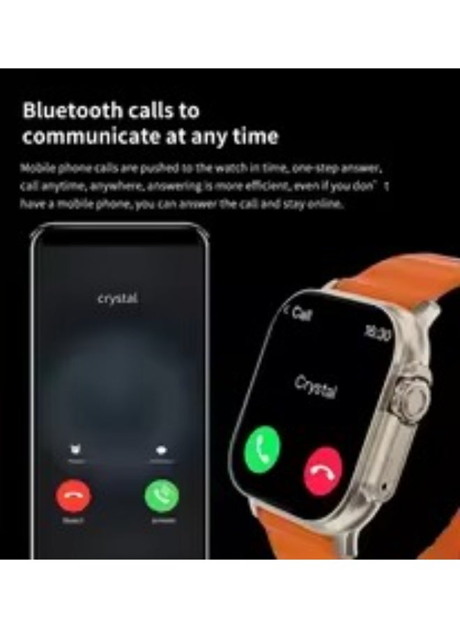 سناجل ساعة ذكية بشاشة 2.09 بوصة عالية الدقة، تدعم المكالمات عبر البلوتوث، مراقبة نبضات القلب، تتبع اللياقة، وتصميم مقاوم للماء IP67 - Image 4