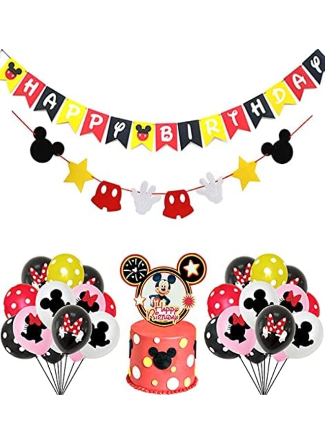 بارتي تايم ميكي ماوس موضوع زينة عيد الميلاد - Image 1