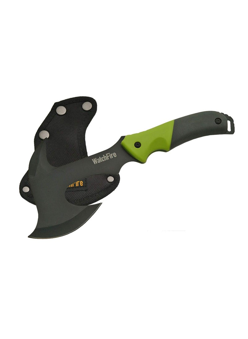 soikoi WatchFire 11.5" Coated Stainless Steel Spiked Back Camping Axe  - Image 1