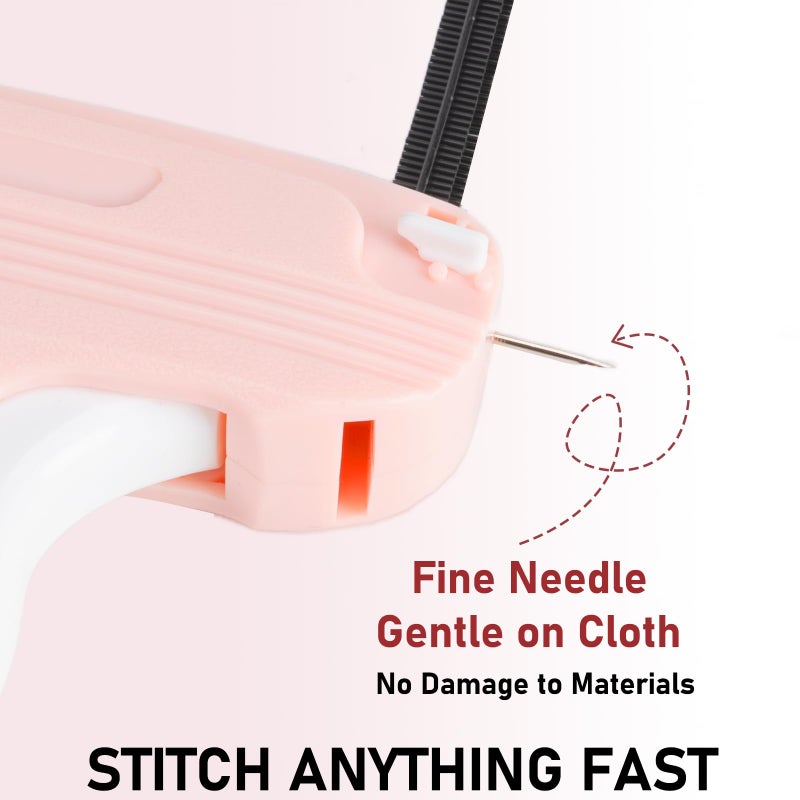 Yewltvep Stitch Gun For Clothes  Quick Clothing Fixer Handheld Stitch Tag Gun For Clothing Mini Stitch Quilting Hemming Sewing Kit Sticky Gun For Clothes With 6 Needles 2500 White & 2500 Black Fasteners - Image 3
