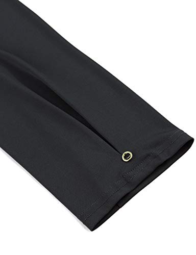 VALOLIA 3/4 Sleeve Shirts for Women, Womens Dress Blouses Business Casual Tops Loose Work Blouses Womens V Neck Blouses Shirts Ladies Elegant Business Casual Tops Work Office Professional Black XXL - Image 5