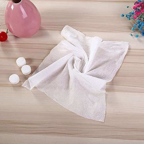 DAIDSUKE RAGHUVIR PACK OF 10 Emergency Pocket hankey Small Towel For Travelling Magic Chocolate Shape Tablet Tissue Paper Disposable Water Wet Wipe Napkin For Travel - Image 1