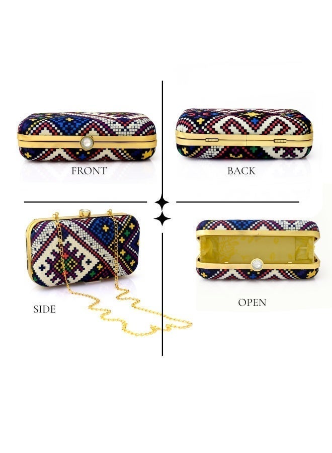 Clutch Purse for Women, Soft & Lightweight Evening Clutch for Weddings, Proms, Cocktail Blue - Image 3