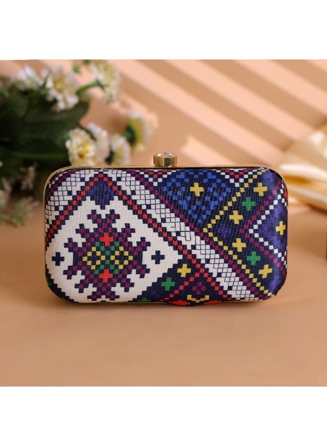 Clutch Purse for Women, Soft & Lightweight Evening Clutch for Weddings, Proms, Cocktail Blue - Image 2