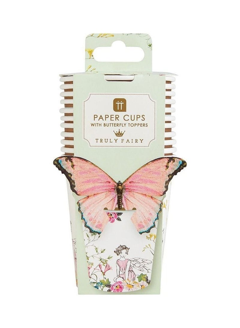 Talking Tables - Butterfly & Fairy Paper Cups - 12 pack - Image 1