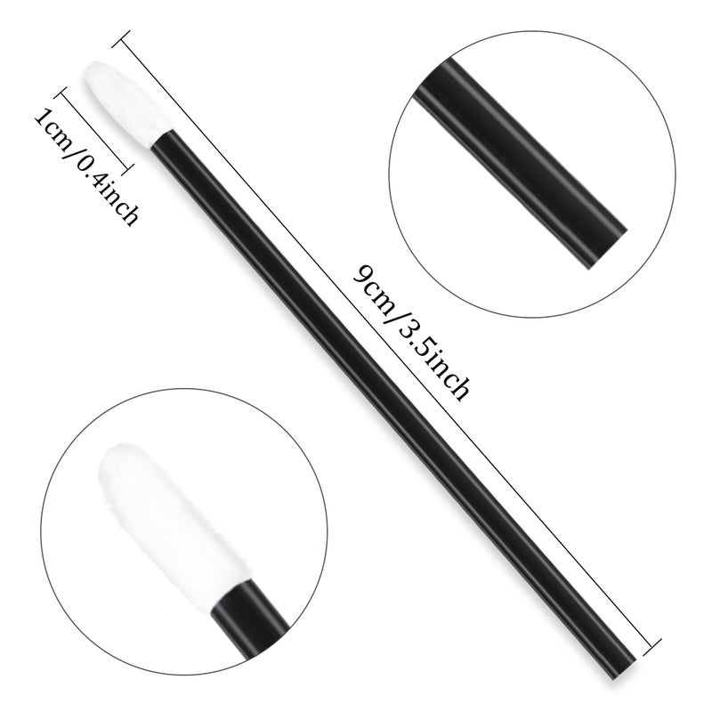 Chanaco 700Pcs Lip Wands Applicators Disposable Black Lip Brushes for Lipstick Lip Gloss Testers Wands Lint Applicator Makeup Beauty Tools for Women - Image 3