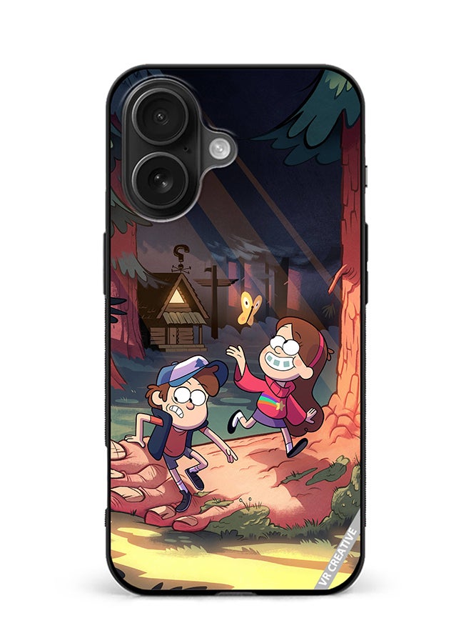 VR CREATIVE Protective Case Cover For Apple iPhone 16 Plus Gravity Falls Design Multicolour