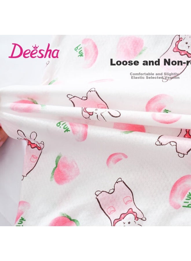 Deesha (Deesha) 100% Cotton Children'S Nightgown Girls' Nightdress Summer Thin Strap Vest Home Wear Air Conditioning Clothing - Image 3