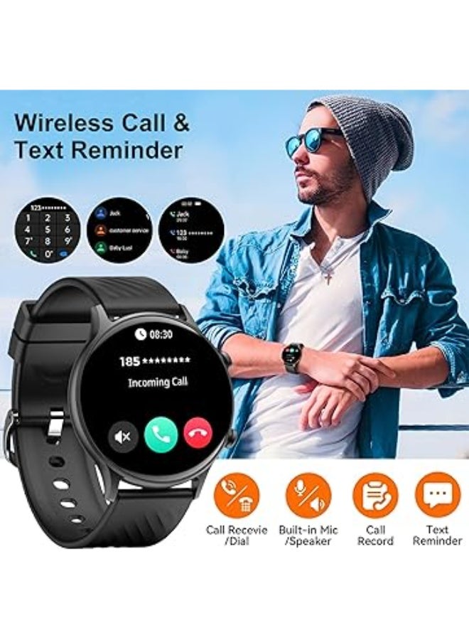PEJE ZW04 Smart Watch,1.39" HD Display,Muslim Prayer Alerts, SpO2/Heart Rate/Sleep Monitor,120+ Sports Modes, IP68 Waterproof,Bluetooth Calling + Extra Strap - Compatible with iOS & Android (Silver) - Image 2