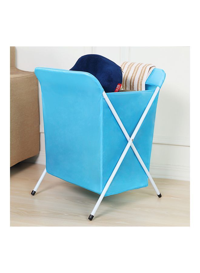NIBEMINENT Foldable Oxford Fabric Laundry Basket With Removable Liner Blue 59.5x5x14.5centimeter - Image 4