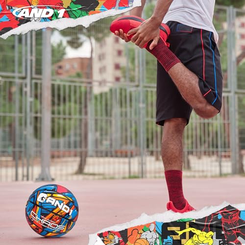 AND1 Chaos Basketball: Official Regulation Size 7 (29.5 inches) Rubber - Deep Channel Construction Streetball, Made for Indoor Outdoor Basketball Games - Image 4