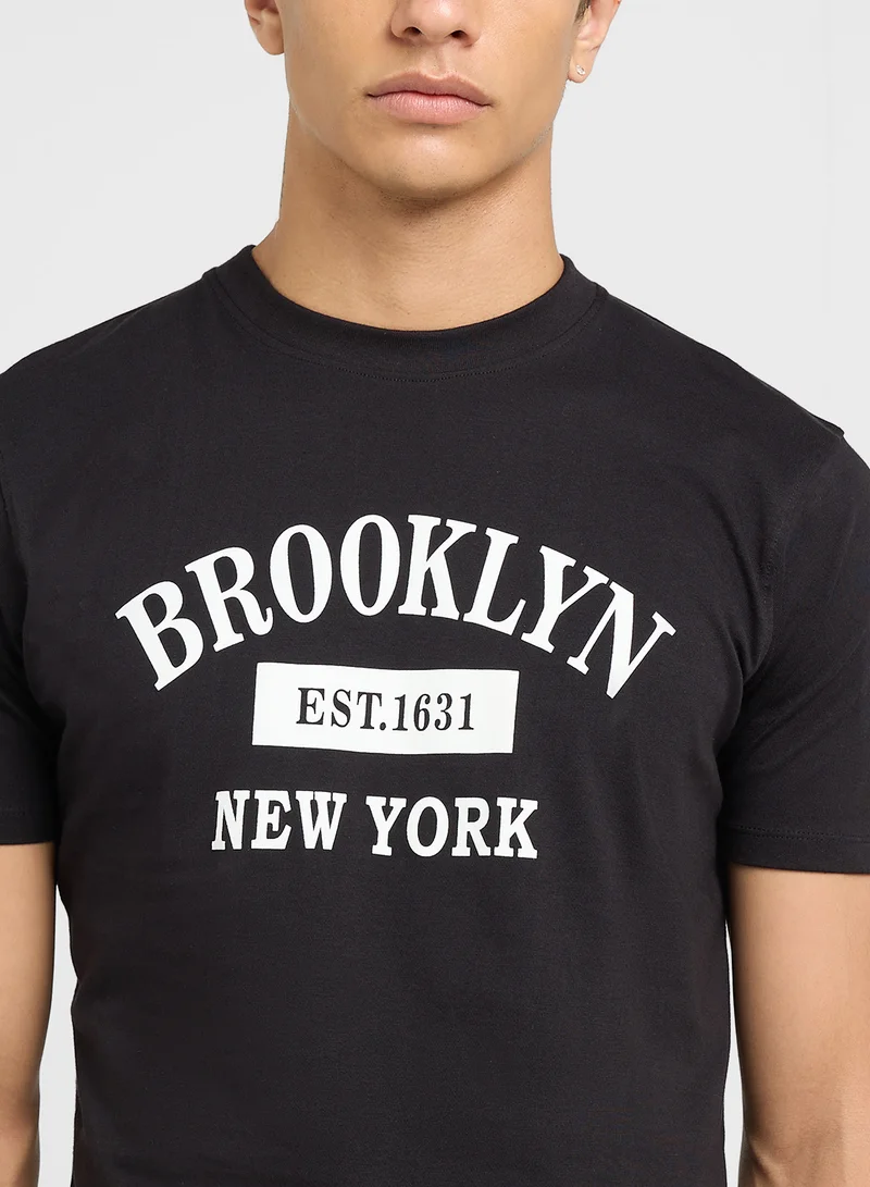 Seventy Five Basics Printed T-Shirt